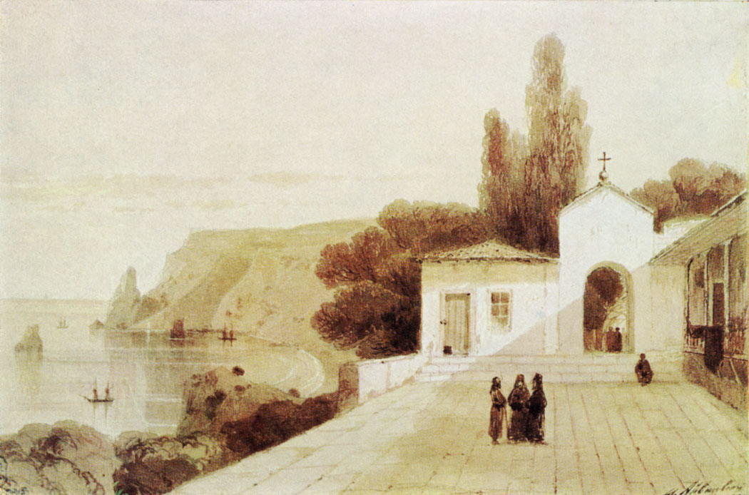 VIEW OF ST GEORGE'S MONASTERY. 1858 