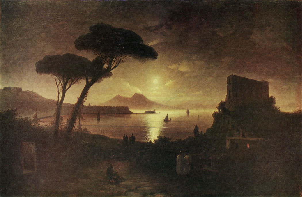 THE BAY OF NAPLES ON A MOONLIT NIGHT. 1842 