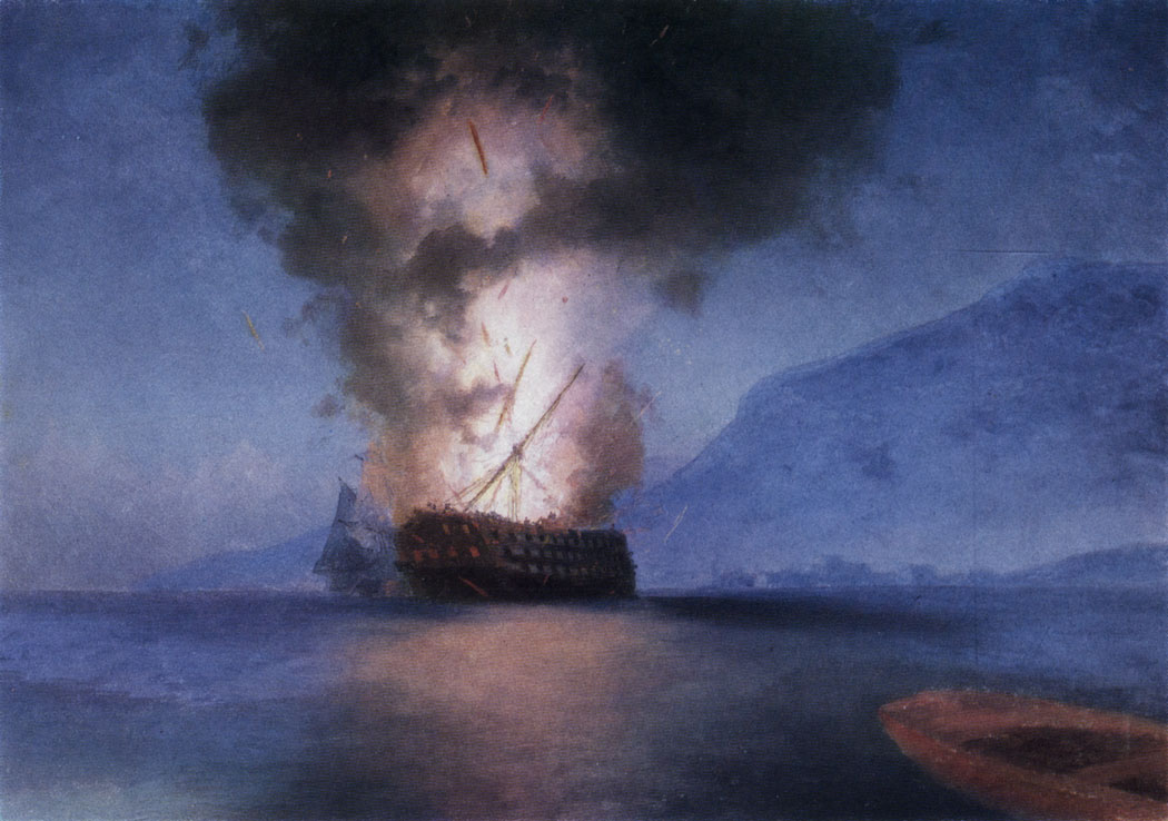 SHIP EXPLODING. 1900