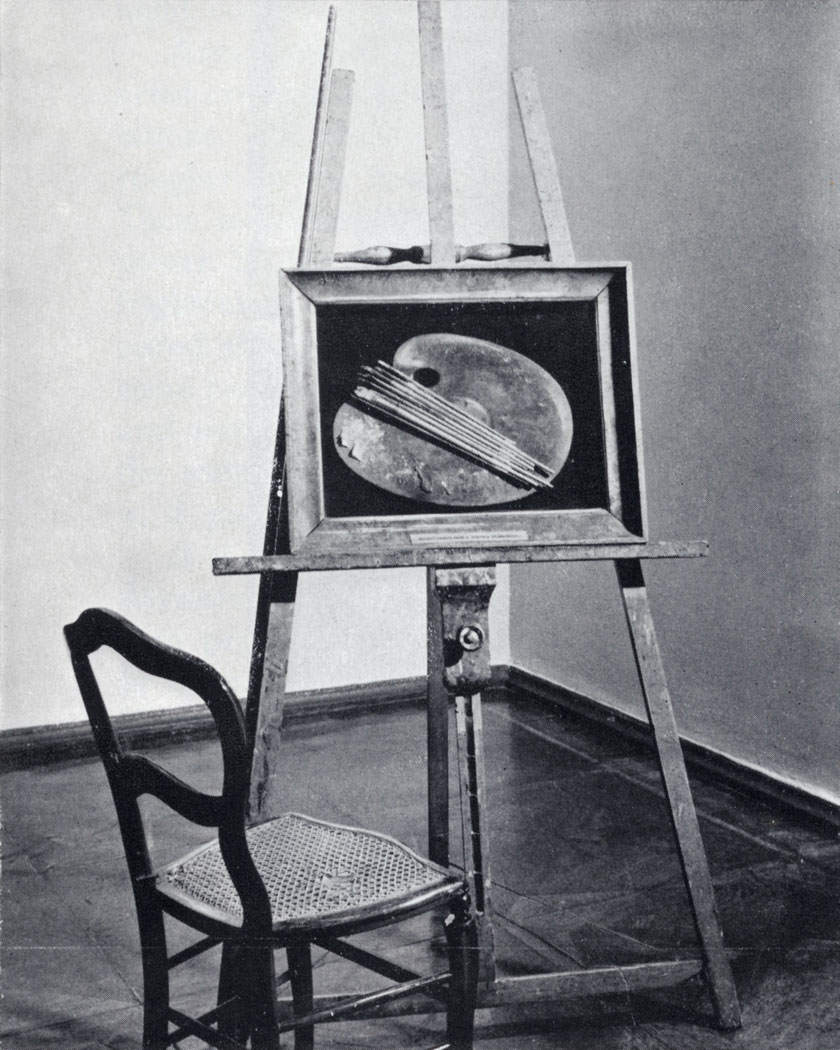 Aivazovsky's easel, palette and brushes
