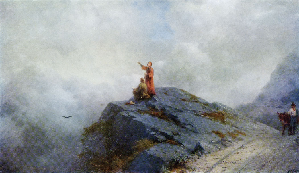 DANTE SHOWS AN ARTIST SOME UNUSUAL CLOUDS. 1883