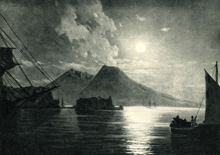 Неаполитанский залив в лунную ночь. 1850 г.