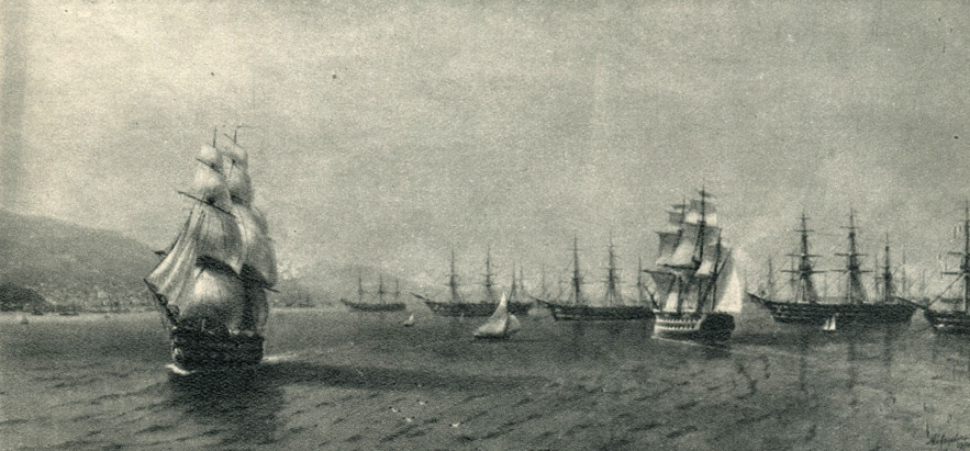 Черноморский флот в Феодосии. 1890 г.