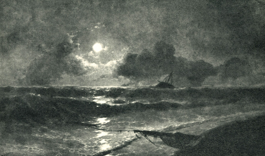 Восход луны в Феодосии. 1892 г.