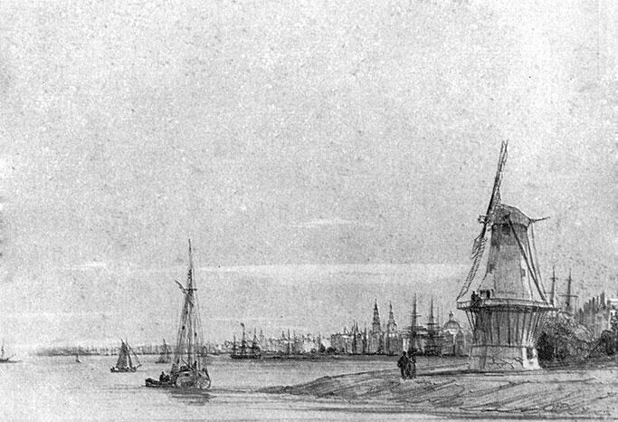 Амстердам. Рисунок. 1840-е гг.