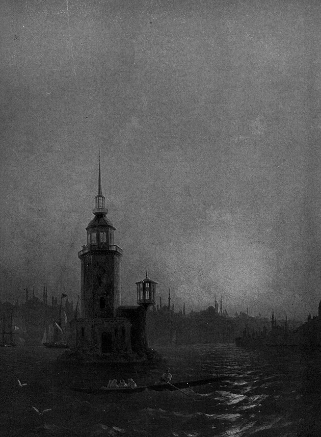 Вид Леандровой башни в Константинополе. 1848