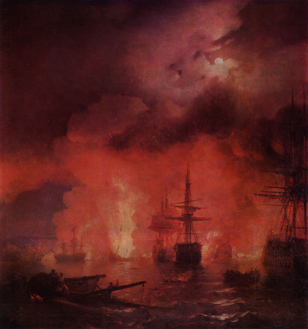 Battle of Chesma. 1848  Oil on canvas. 198×185