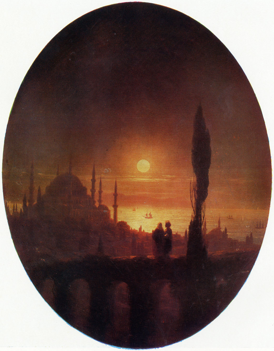 Moonlit Night over the Coastline. 1847  Oil on canvas. 64,5×52,5