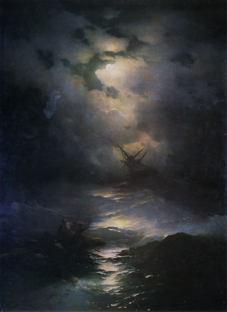 Storm in the North Sea. 1865  Oil on canvas. 276×202