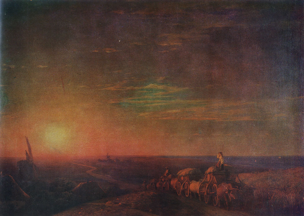Caravan of Chumak Carts. 1862  Oil on canvas. 61×88