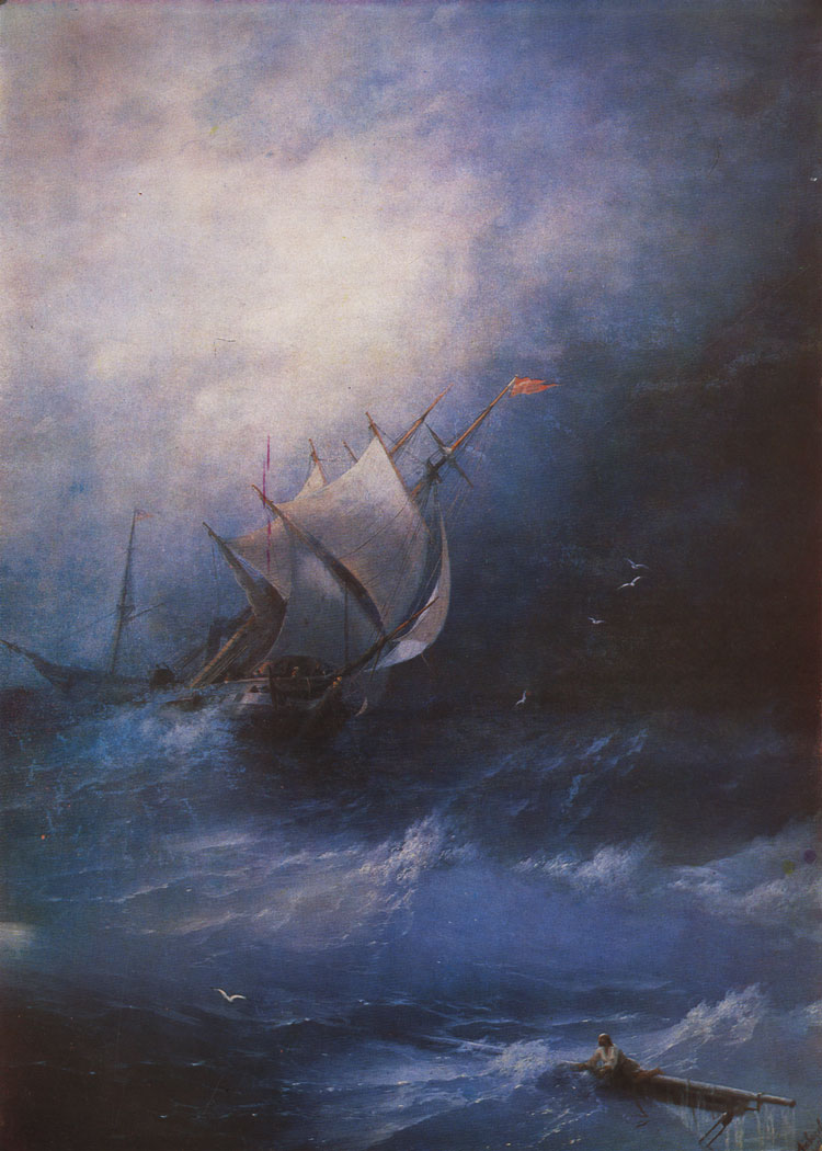 Storm in the Arctic Ocean. 1862  Oil on canvas. 209×151