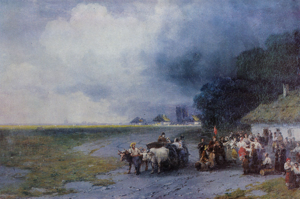 Wedding in the Ukraine. 1891  Oil on canvas. 53×80