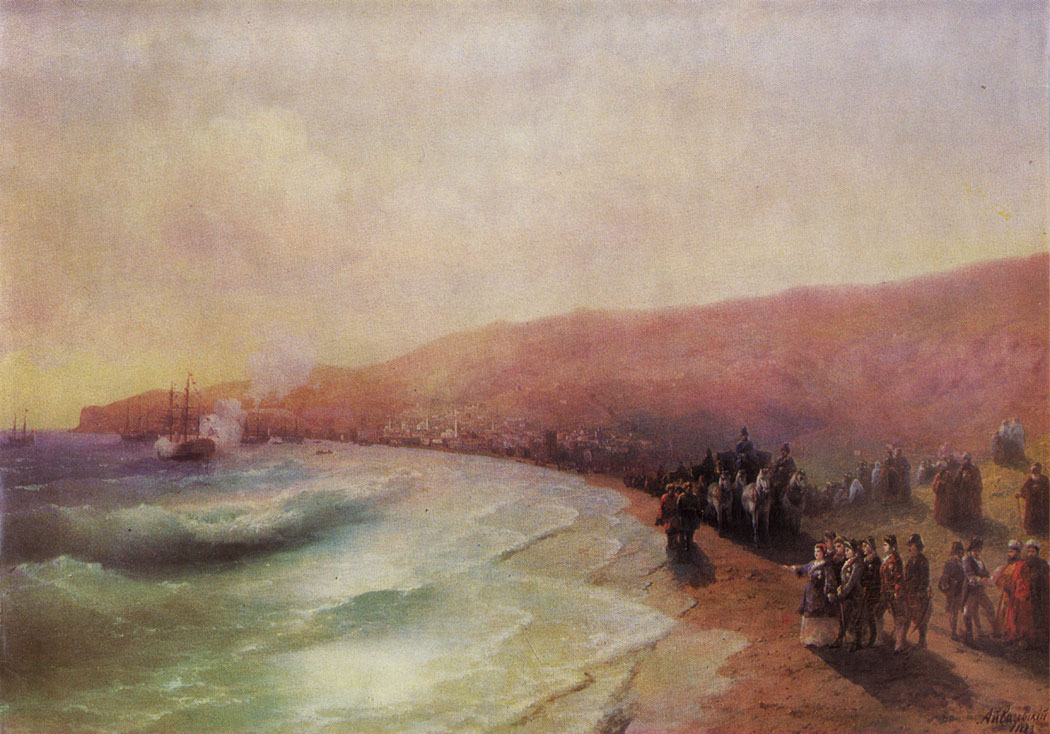 Catherine II Arriving in Feodosia. 1883  Oil on canvas. 196×220