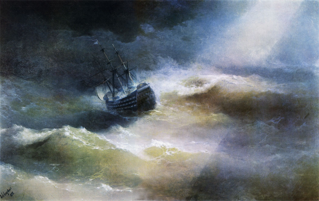 The Maria Vessel in the Storm. 1892 Oil on canvas. 224×354