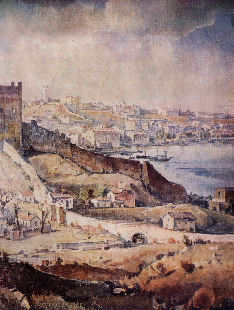 Feodosia. 1926  Oil on canvas. (fragment)