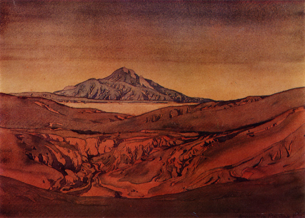 Красные холмы. 1925  Бумага, акварель. 23×32,8