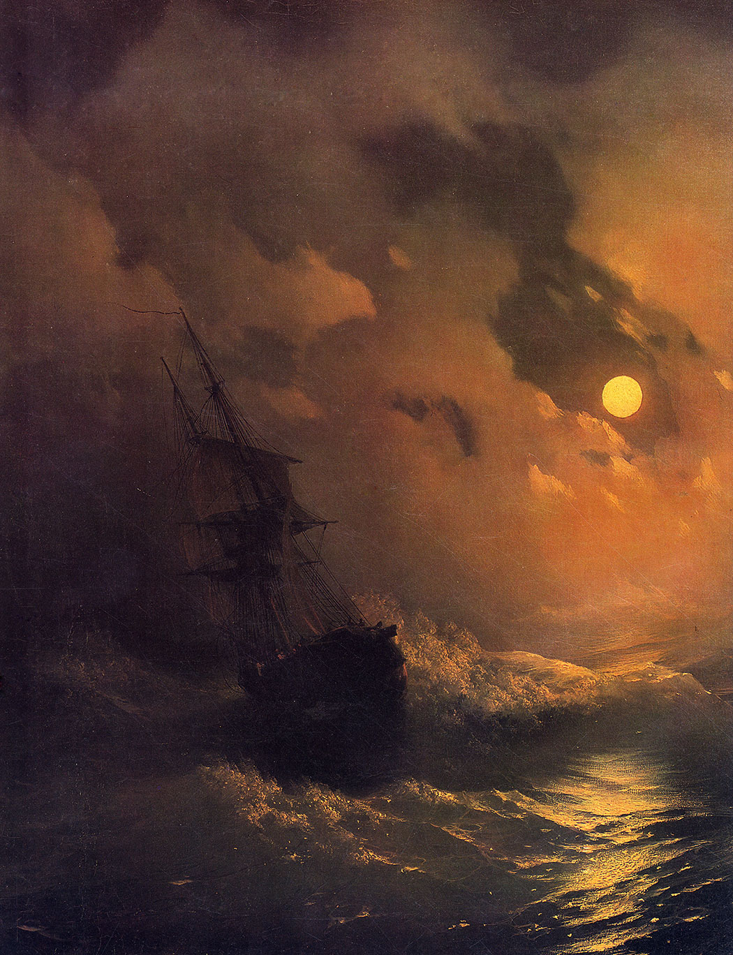Рис. 15. Буря на море ночью. 1849. Фрагмент
