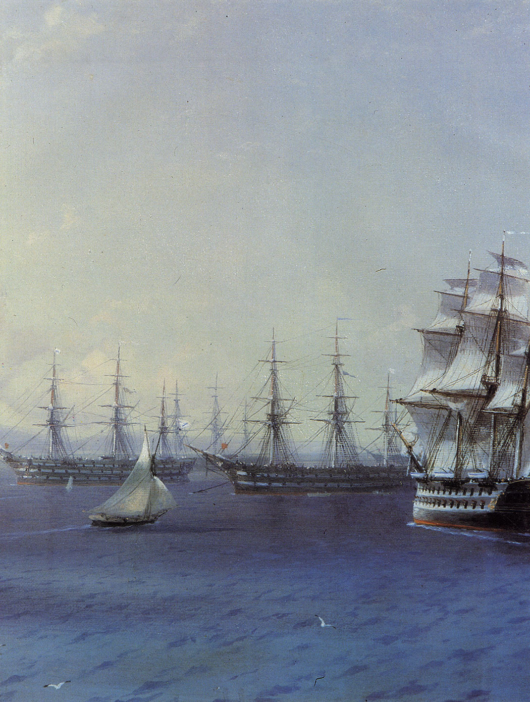 Рис. 134. Черноморский флот в Феодосии. 1890. Фрагмент