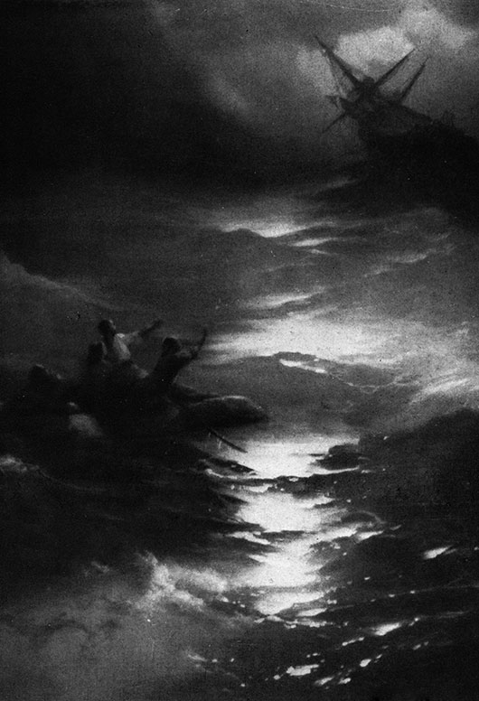 Буря на Северном море. 1865. Фрагмент